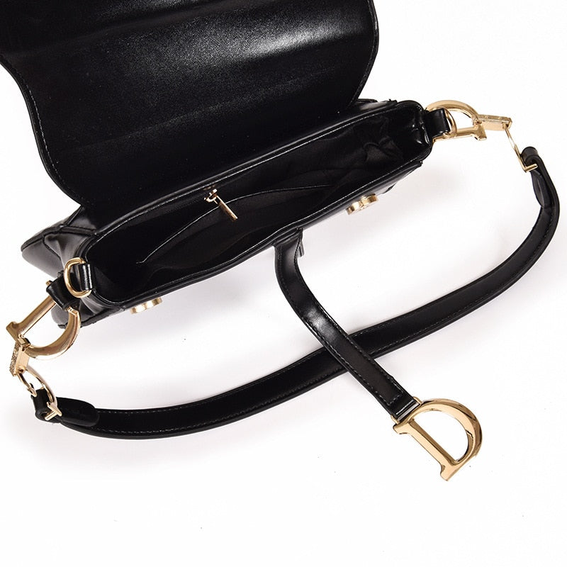 Elarova | Damen Schultertasche Exklusive PULeder Satteltasche mit breitem Riemen und luxuriösem Aussehen