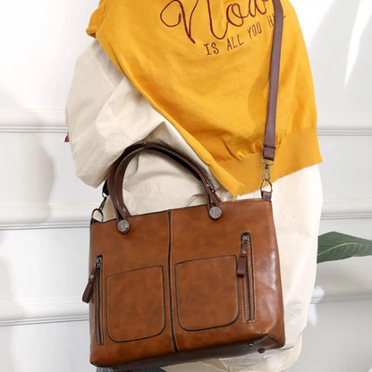 Elarova | Damen Shopper Handtasche Schwarz