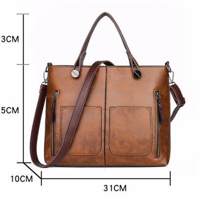 Elarova | Damen Shopper Handtasche Schwarz