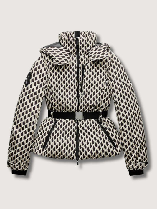 Damen Skijacke Gürtel Schößchen - Norvielle