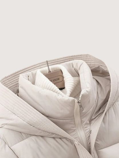 Elarova | Damen-Steppjacke mit Gürtel und Stehkragen