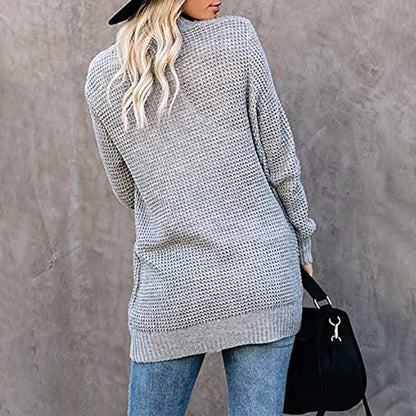 Elarova | Damen Strickjacke mit offenem Schnitt und seitlichen Taschen
