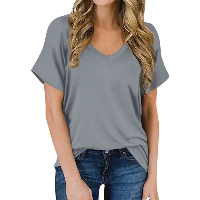 Elarova | Damen V-Ausschnitt T-Shirt
