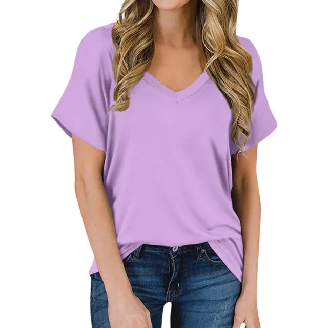 Elarova | Damen V-Ausschnitt T-Shirt