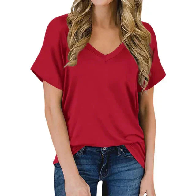 Elarova | Damen V-Ausschnitt T-Shirt