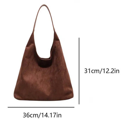 Elarova | Damen Wildleder Tote Bag Stilvolle Frauentasche