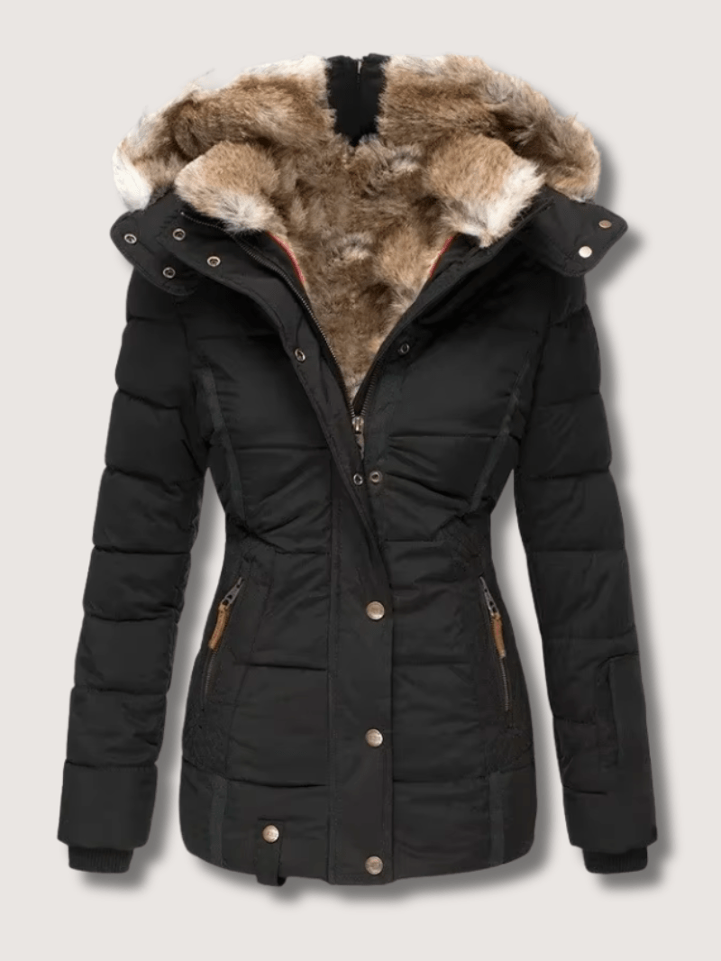 Elarova | Damen-Winterparka mit Taillengürtel