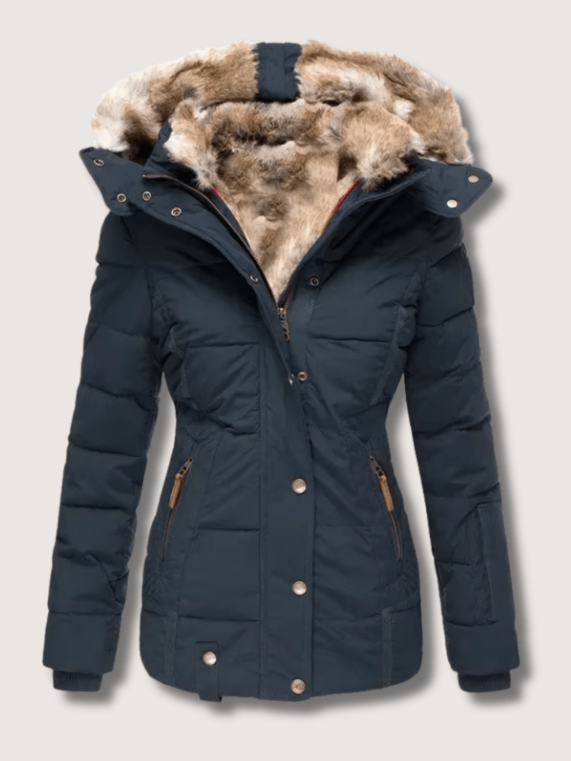 Elarova | Damen-Winterparka mit Taillengürtel