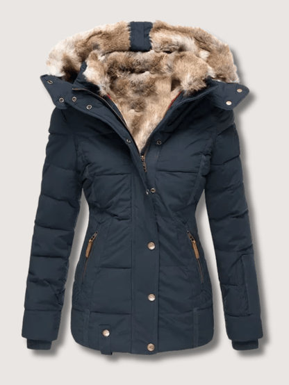Elarova | Damen-Winterparka mit Taillengürtel