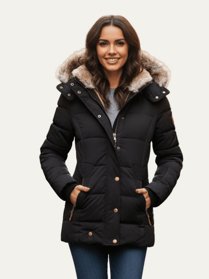 Damen Winterparka Taillengürtel - Norvielle