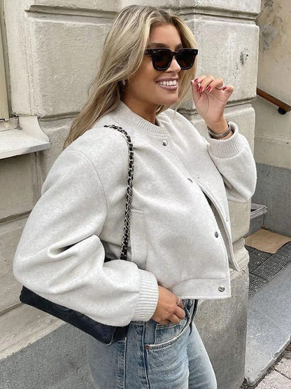 Elarova | Damen cropped Bomberjacke für lässigen Streetstyle