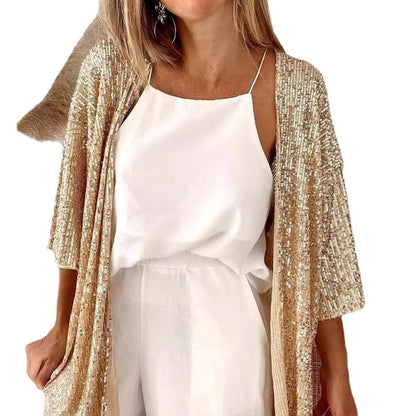 Elarova | Damen lässiger Cardigan mit offenen Front und fließender Passform