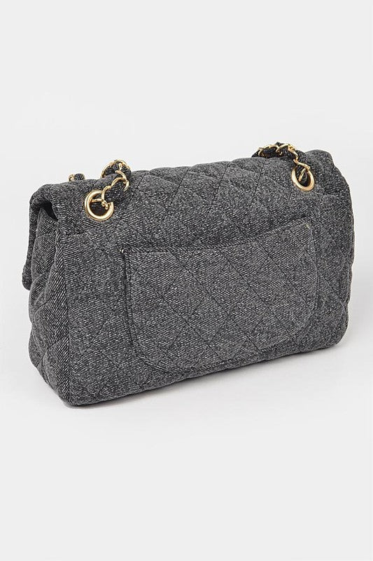 Elarova | Denim Gesteppte Umwandelbare Schultertasche