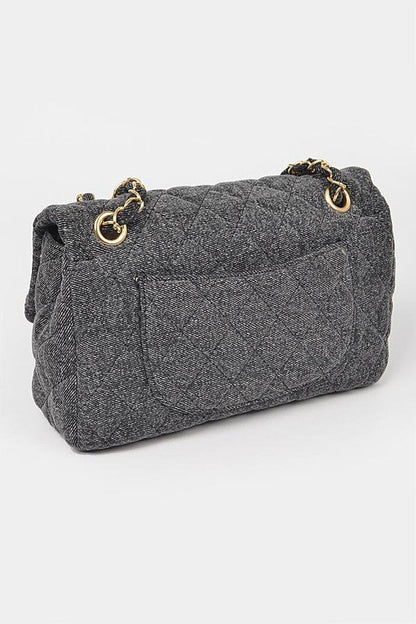 Elarova | Denim Gesteppte Umwandelbare Schultertasche