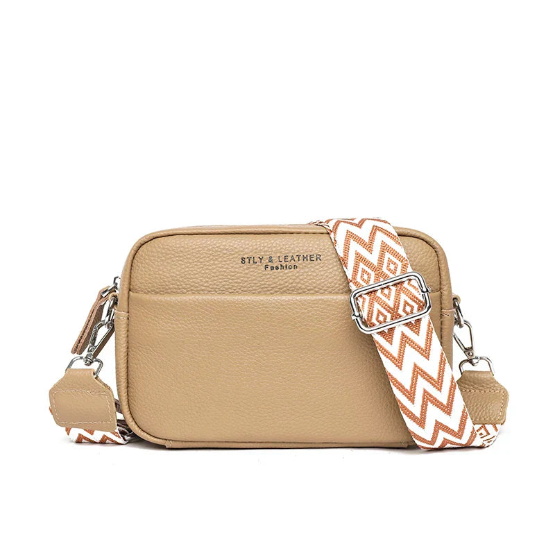 Norvielle Damen Ledermühlen-Tasche Echtleder Schwarz - Norvielle