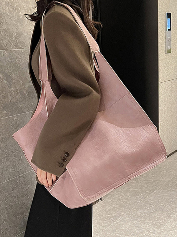 Elarova | Einfach Große Tasche Weiches Leder Große Kapazität Ein Schulter Tragbare Tote Tasche