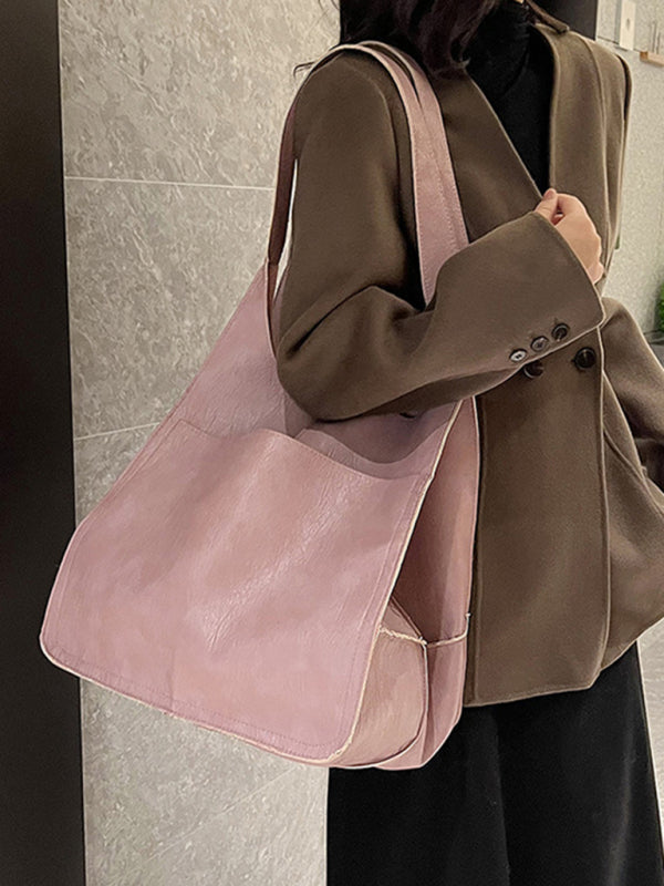 Elarova | Einfach Große Tasche Weiches Leder Große Kapazität Ein Schulter Tragbare Tote Tasche