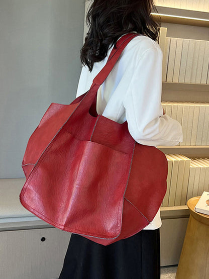 Elarova | Einfach Große Tasche Weiches Leder Große Kapazität Ein Schulter Tragbare Tote Tasche