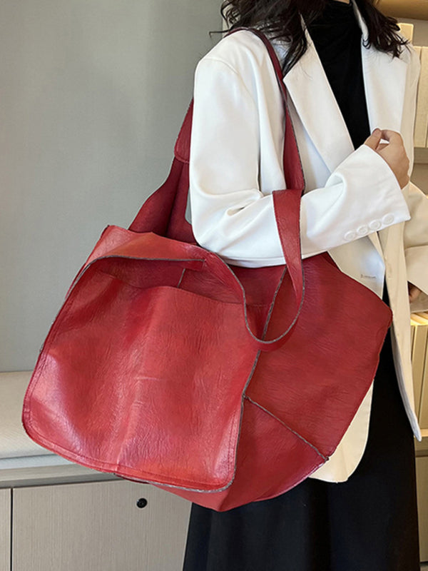 Elarova | Einfach Große Tasche Weiches Leder Große Kapazität Ein Schulter Tragbare Tote Tasche