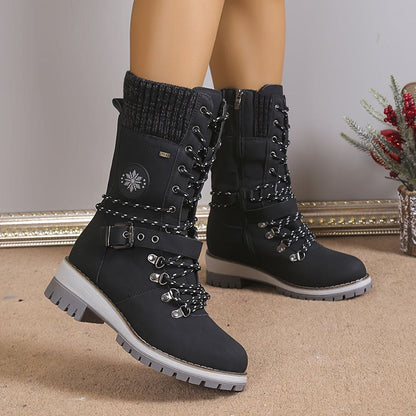 Elarova | Elegante Gestrickte Thermo-Stiefel