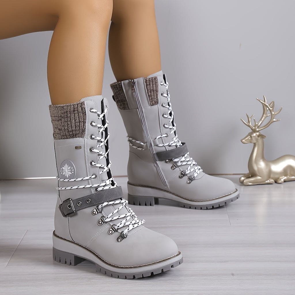 Elarova | Elegante Gestrickte Thermo-Stiefel