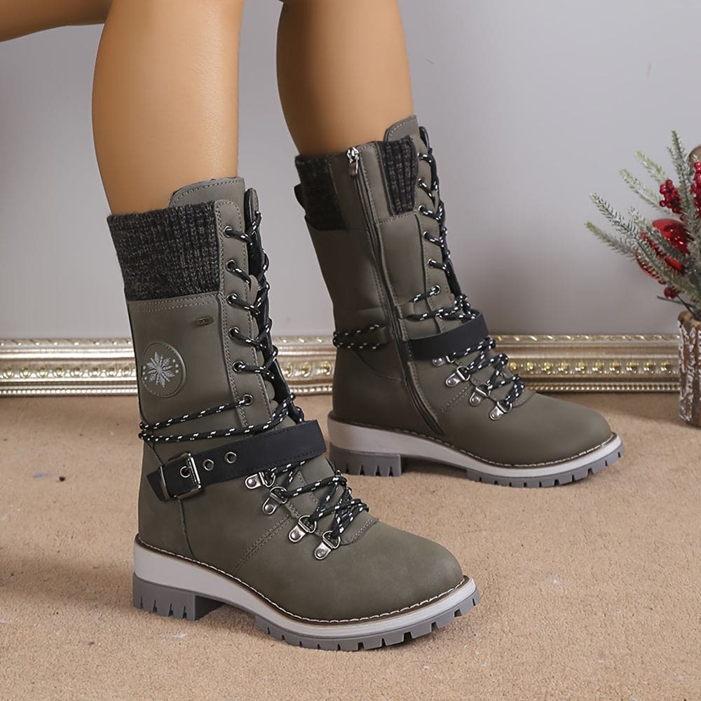 Elarova | Elegante Gestrickte Thermo-Stiefel