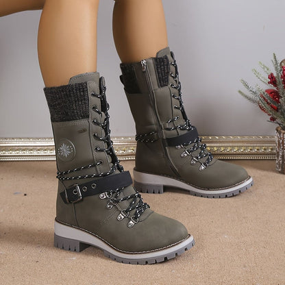 Elarova | Elegante Gestrickte Thermo-Stiefel