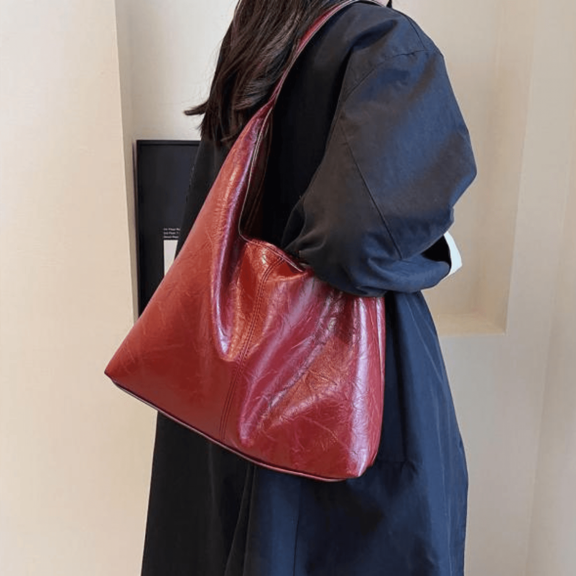 Elarova | Elegante Leder Schultertasche für Frauen
