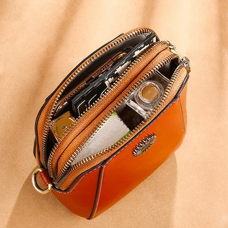 Elarova | Elegante Leder Umhängetasche