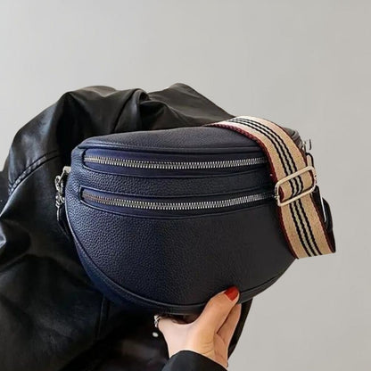Elarova | Elegante MultiZip Leder Crossbody Tasche für Damen