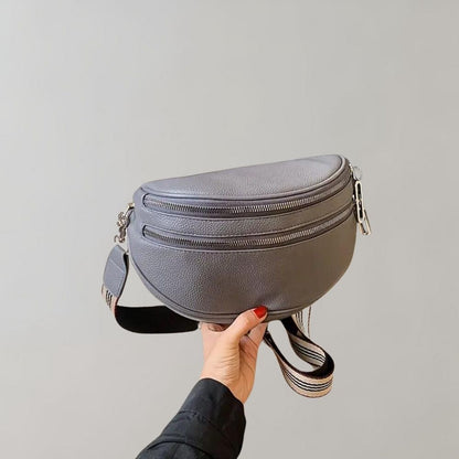 Elarova | Elegante MultiZip Leder Crossbody Tasche für Damen