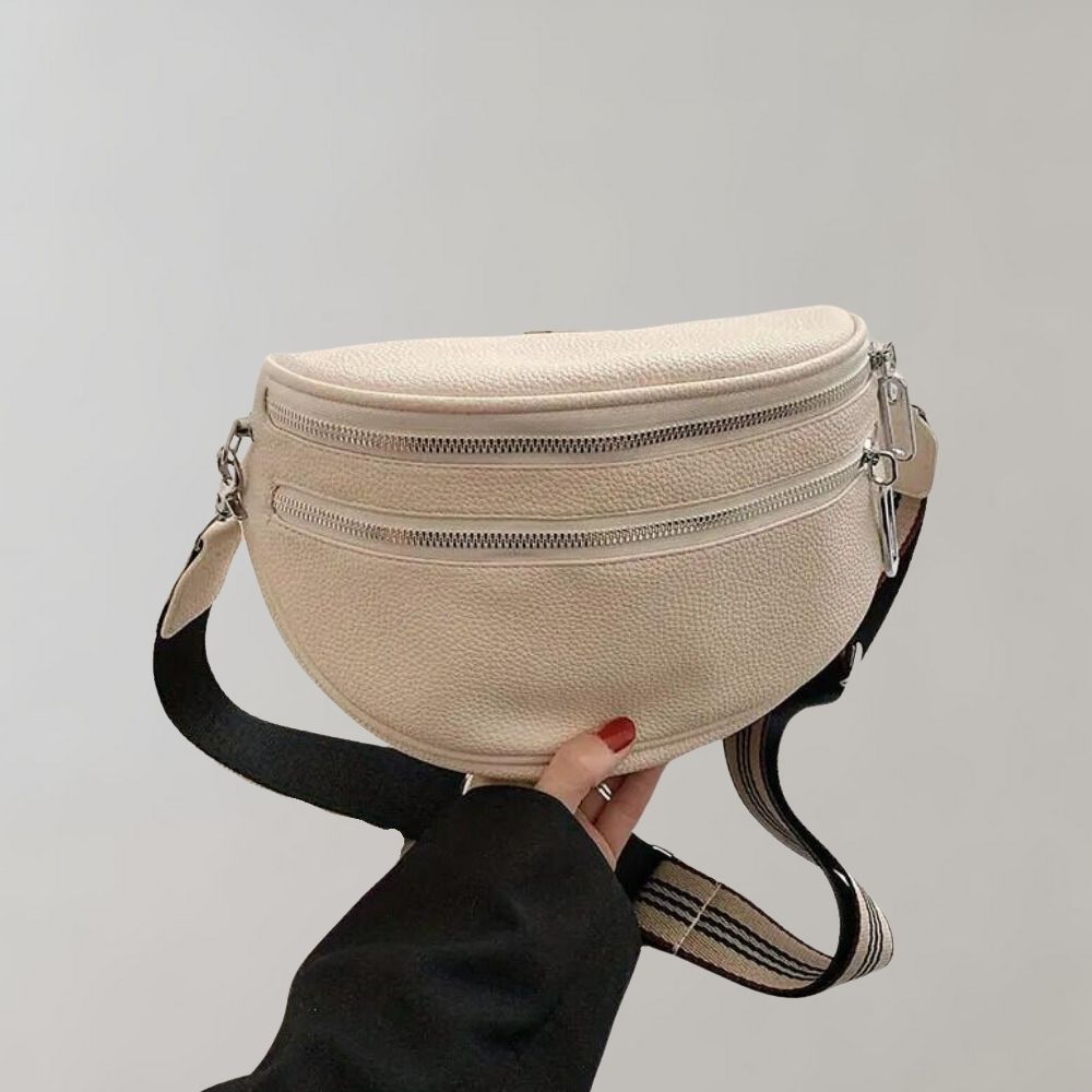 Elarova | Elegante MultiZip Leder Crossbody Tasche für Damen