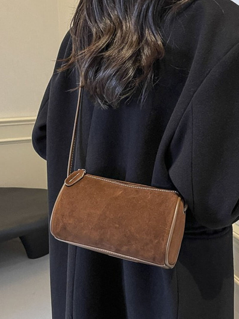 Elarova | Elegante Schultertasche Aus Wildleder