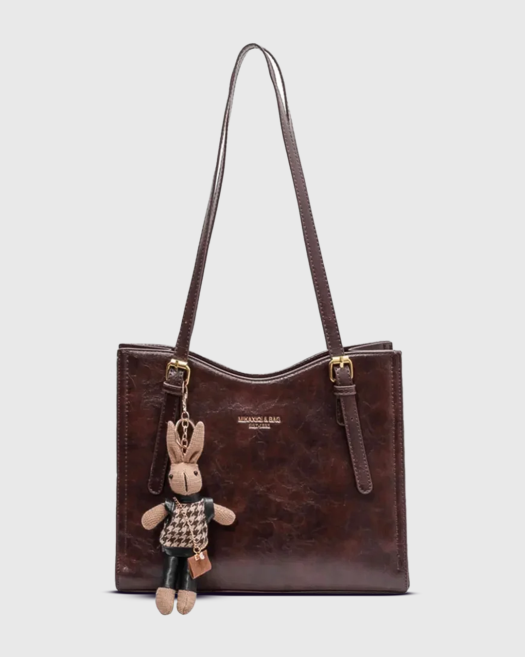 Elegante Damen Schultertasche Langer Riemen Schwarz - Norvielle