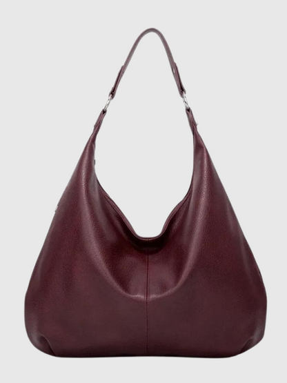 Elegante Damen-Tasche Leder Schwarz - Norvielle