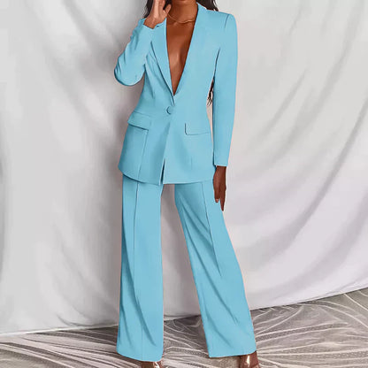 Norvielle Damen Business-Anzug Blazer und Hose - Norvielle