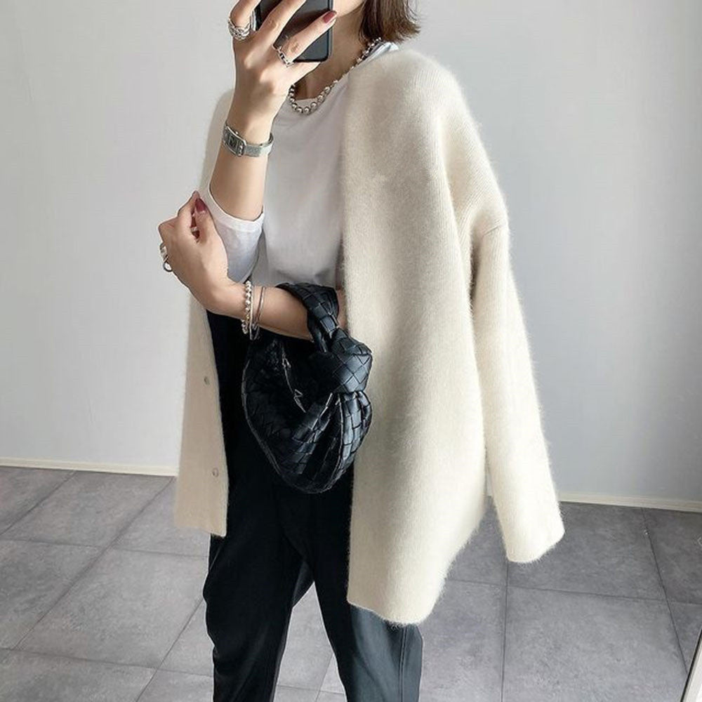 Elarova | Eleganter Kaschmir Strickjacke