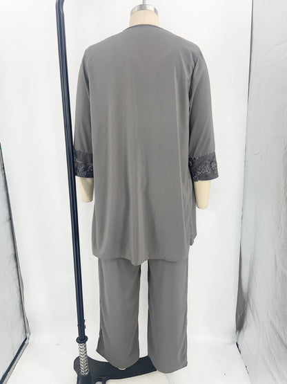 Elarova | Elegantes Dreiteiliges Strickjacken Set