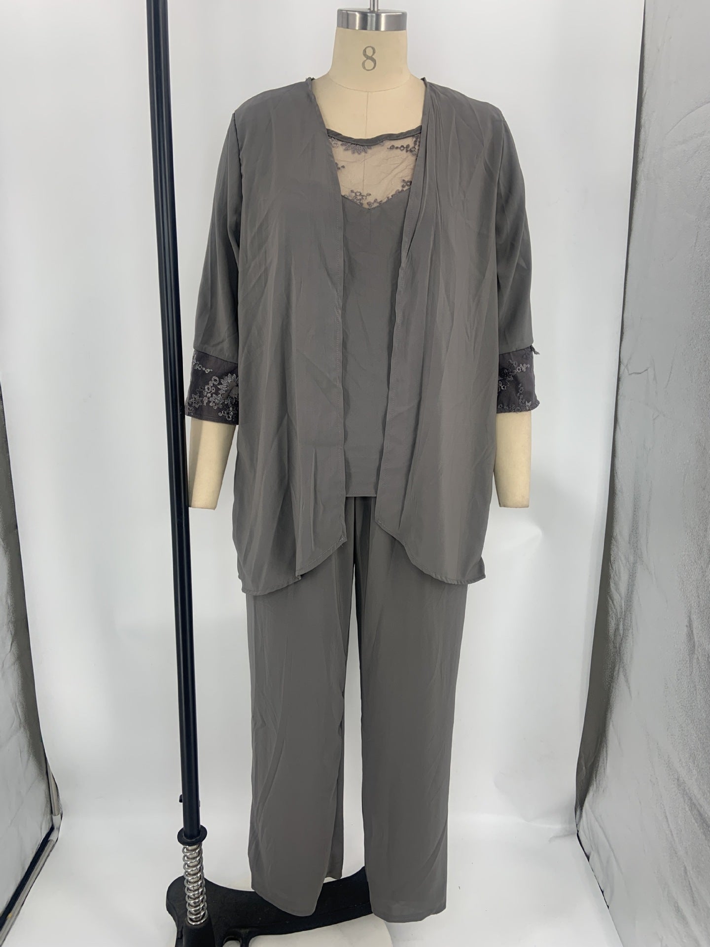 Elarova | Elegantes Dreiteiliges Strickjacken Set