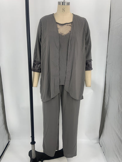Elarova | Elegantes Dreiteiliges Strickjacken Set