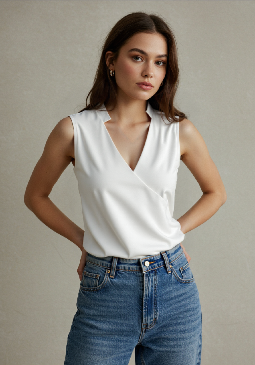Elarova | Elegantes ärmelloses Einfarbiges Top