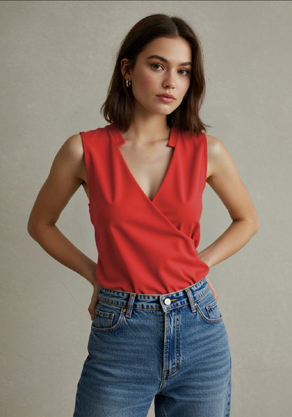 Elarova | Elegantes ärmelloses Einfarbiges Top