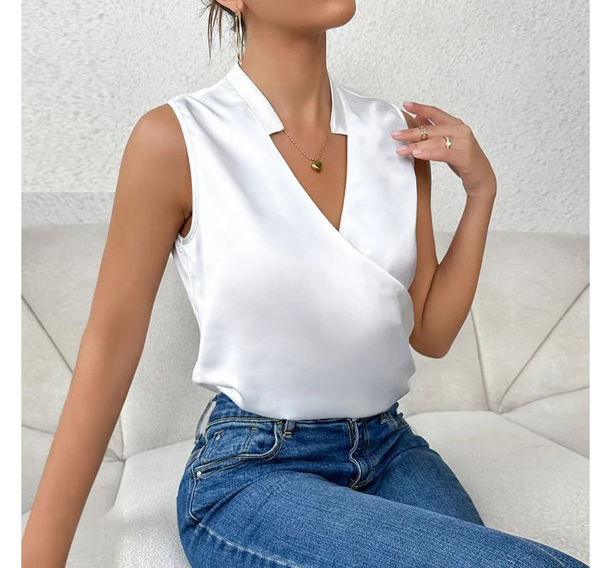 Elarova | Elegantes ärmelloses Einfarbiges Top