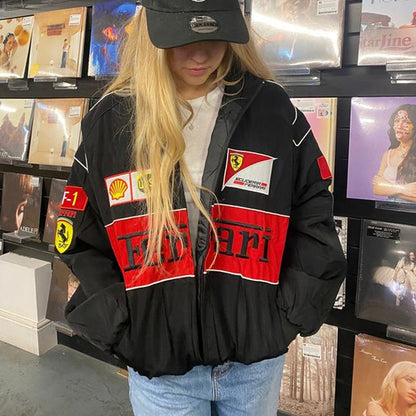 Elarova | F1 Racing Langarm Bomberjack Mit Print