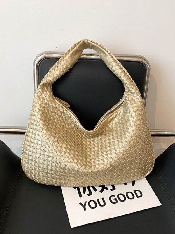 Elarova | Französische Hochwertige Gewebte Tasche, Vielseitige Schulter Achseltasche, Nischenstruktur Tragbare Pendeltasche
