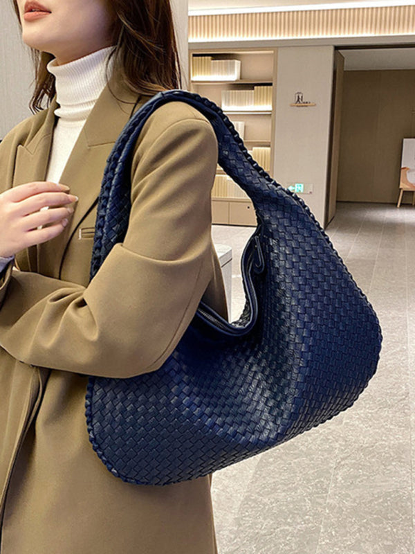 Elarova | Französische Hochwertige Gewebte Tasche, Vielseitige Schulter Achseltasche, Nischenstruktur Tragbare Pendeltasche
