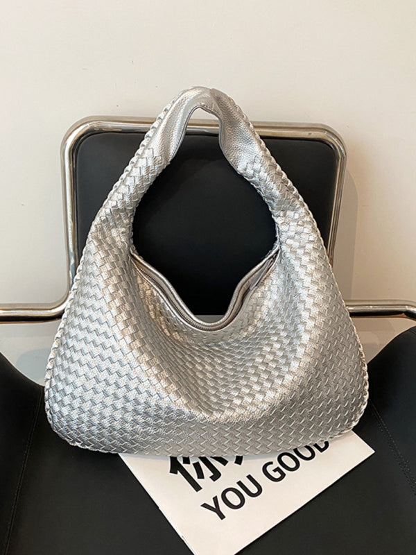 Elarova | Französische Hochwertige Gewebte Tasche, Vielseitige Schulter Achseltasche, Nischenstruktur Tragbare Pendeltasche