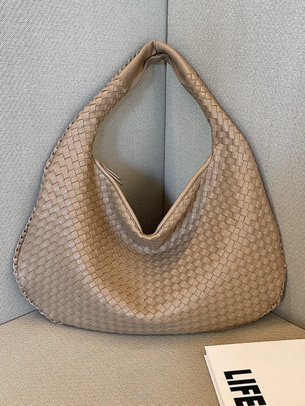 Elarova | Französische Hochwertige Gewebte Tasche, Vielseitige Schulter Achseltasche, Nischenstruktur Tragbare Pendeltasche