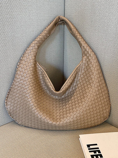 Elarova | Französische Hochwertige Gewebte Tasche, Vielseitige Schulter Achseltasche, Nischenstruktur Tragbare Pendeltasche