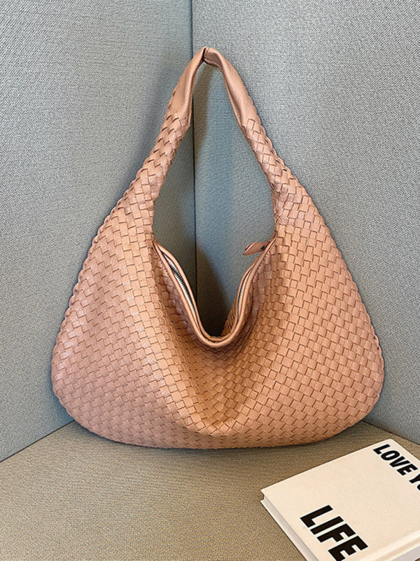 Elarova | Französische Hochwertige Gewebte Tasche, Vielseitige Schulter Achseltasche, Nischenstruktur Tragbare Pendeltasche